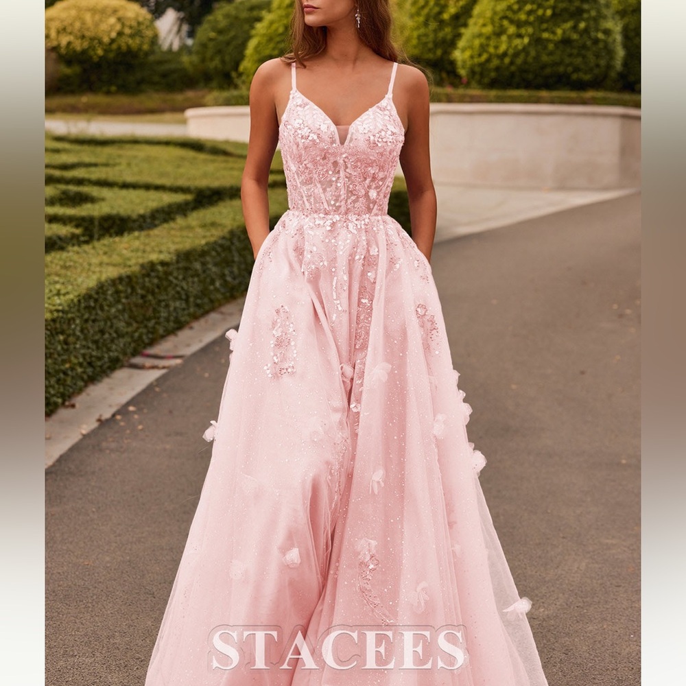 Prom dress blushing pink color size 2